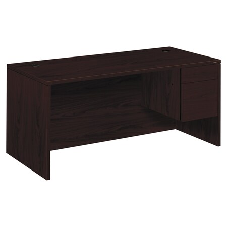 Hon Pedestal Desk L Right 3/4-Height Pedestal Desk, 30 in D X 29.5" H, 66" W X Woodgrain Laminate H10583R.NN